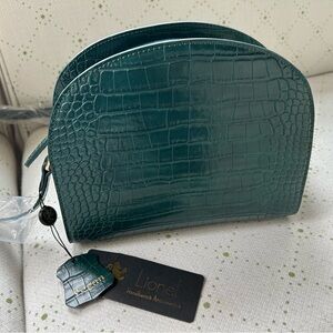Green Crocodile-Embossed Women's Bag